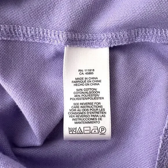 Michael Kors Purple Short Sleeve Polo Shirt - Picture 4 of 5